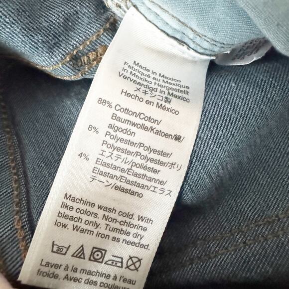 MADEWELL High Rise Skinny Jeans Button Front Dark Wash 27 Tall - Picture 10 of 10